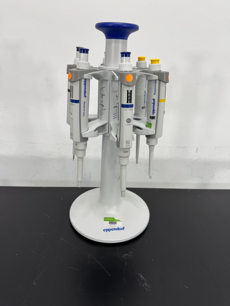 Image of Eppendorf Research Plus Single Channel Pipettes and Stand